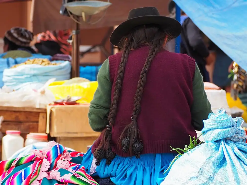 Woman sitting in the market