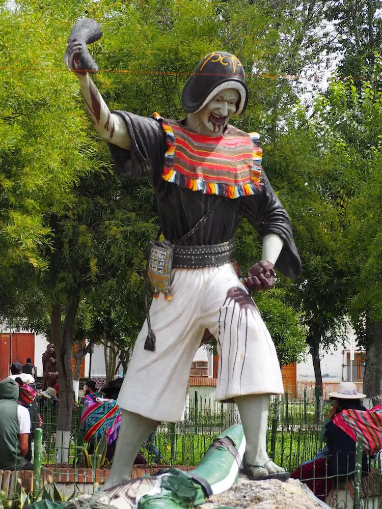 Warrior statue in the town centre
