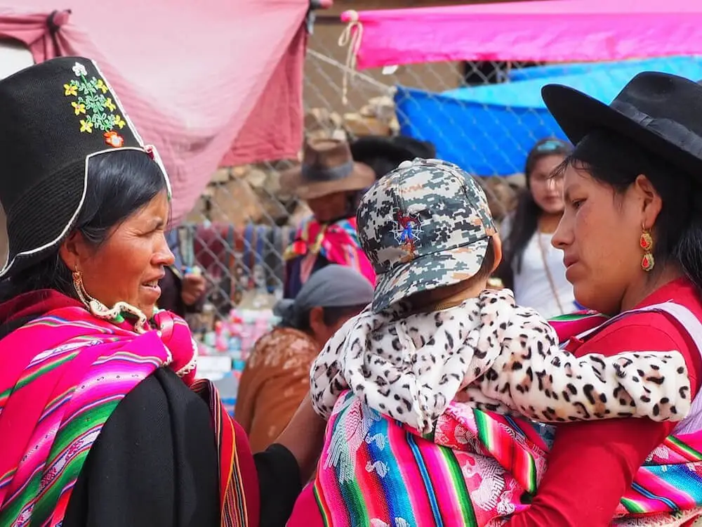 Two women chatting