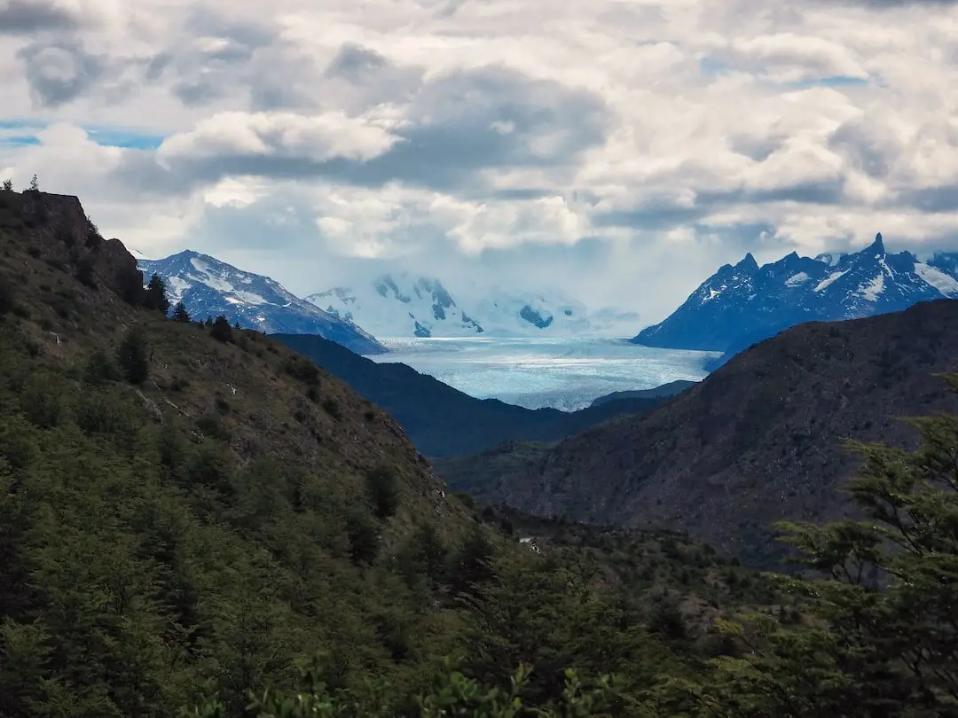 View of Glacier Grey from the trail