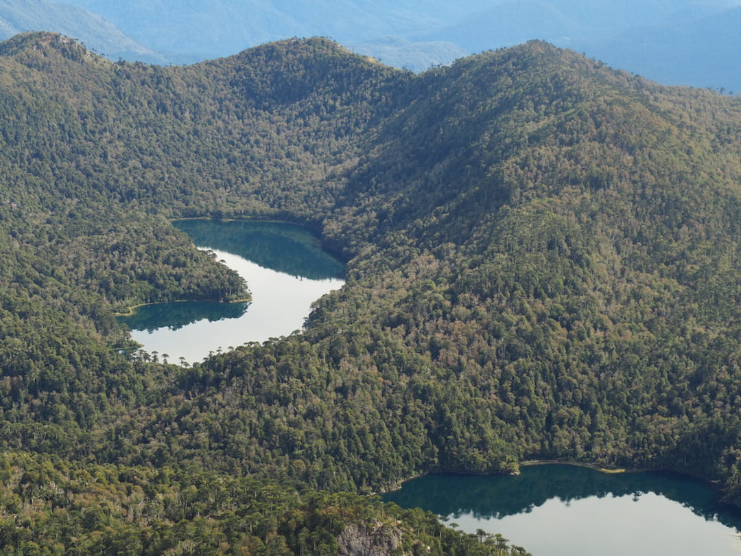 San Sebastian Trail - view of twin lakes