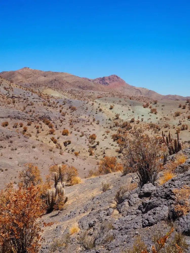 Multi coloured hills