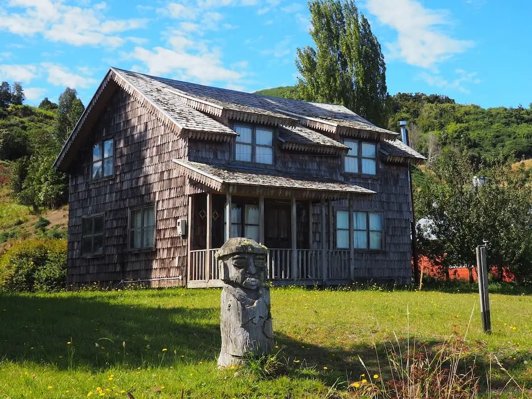 Wooden shingle house in San Juan