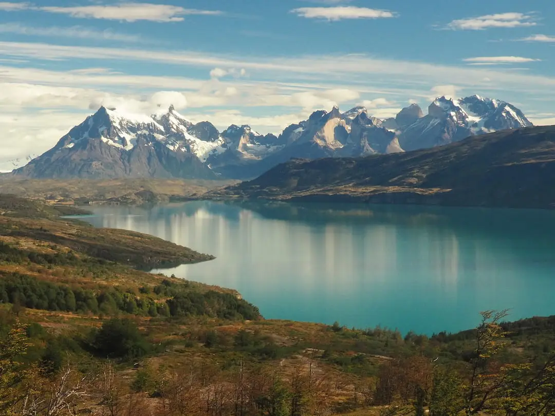 Torres del Paine NP approach road view...