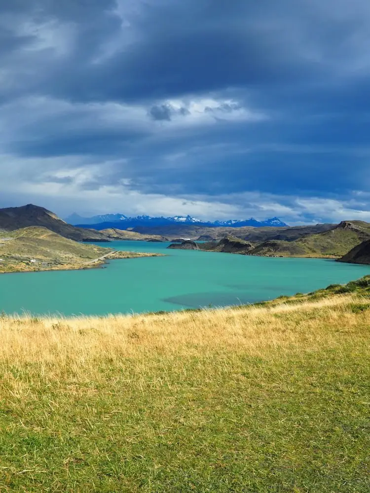 View of Lago Pehoé from the Mirador Salto Grande trail