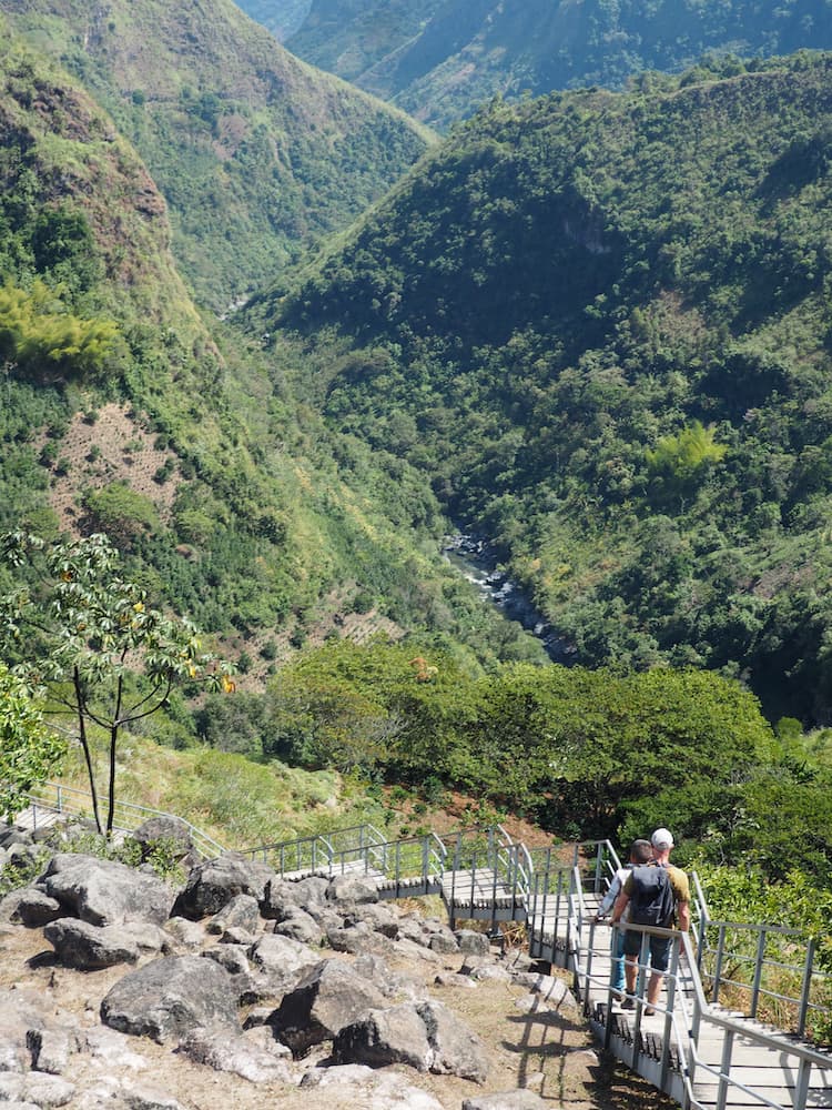 Steps leading to the viewpoint for La Chaquira