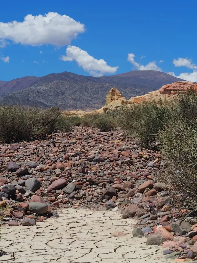 View from our cracked mud camping spot