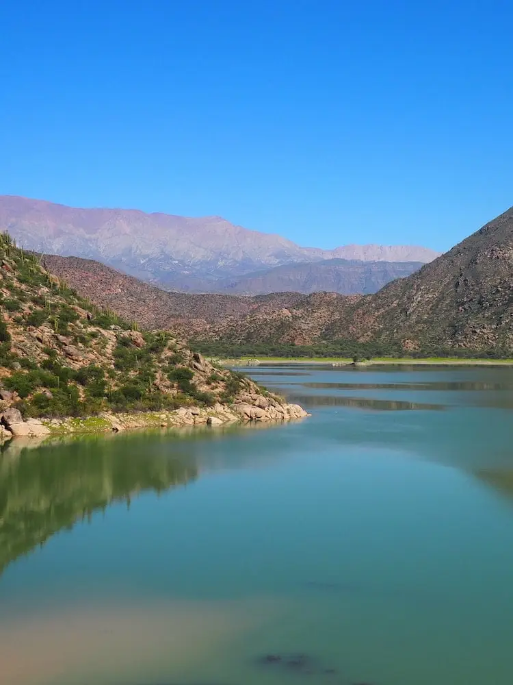 Lake and mountains
