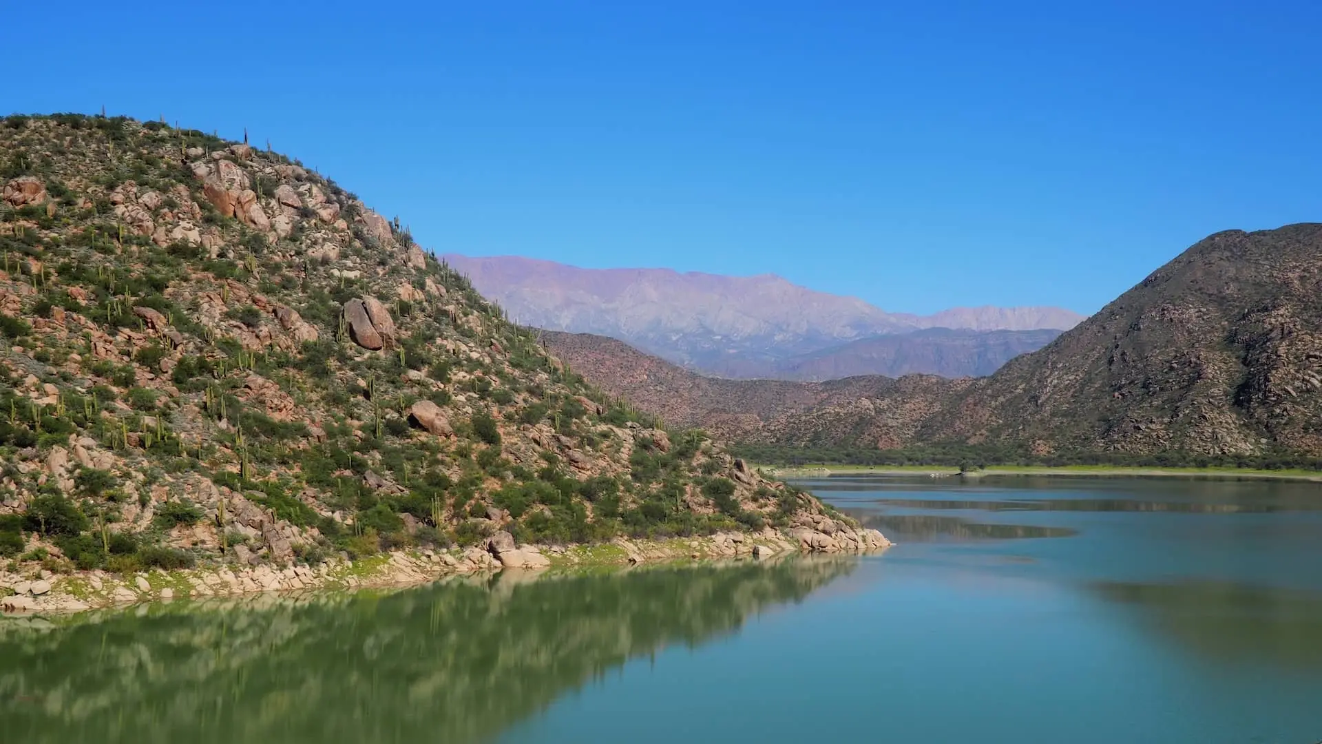 Lake and mountains