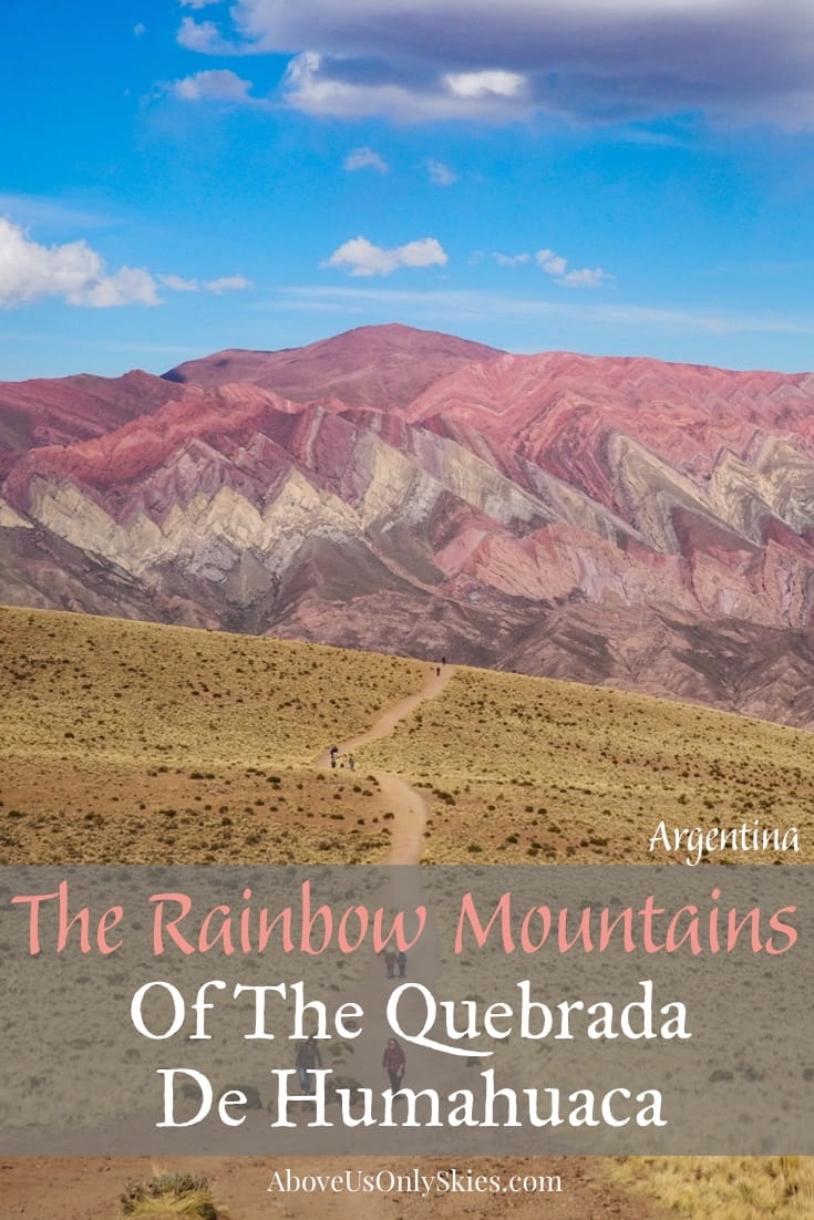 The Quebrada de Humahuaca in northwest Argentina is a staggering desert landScape of red rocks, huge cacti and multi-coloured rainbow mountains #argentinatravel #argentina #jujuy #colores #rainbowmountain #trekking #southamerica #southamericatravel #offthebeatenpath #inca #nature #travelinspiration #travelguide
