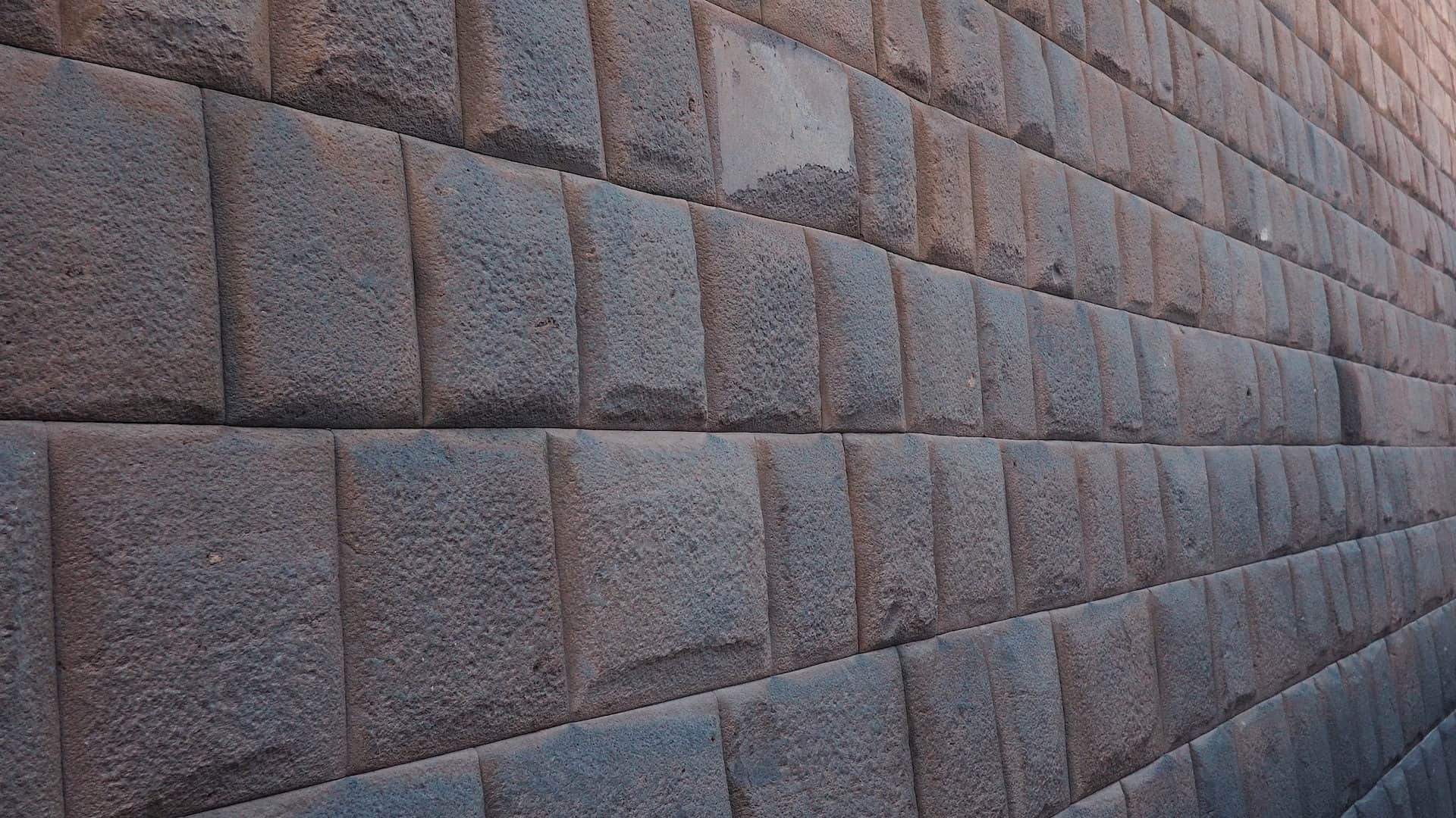 Large square stones in a wall