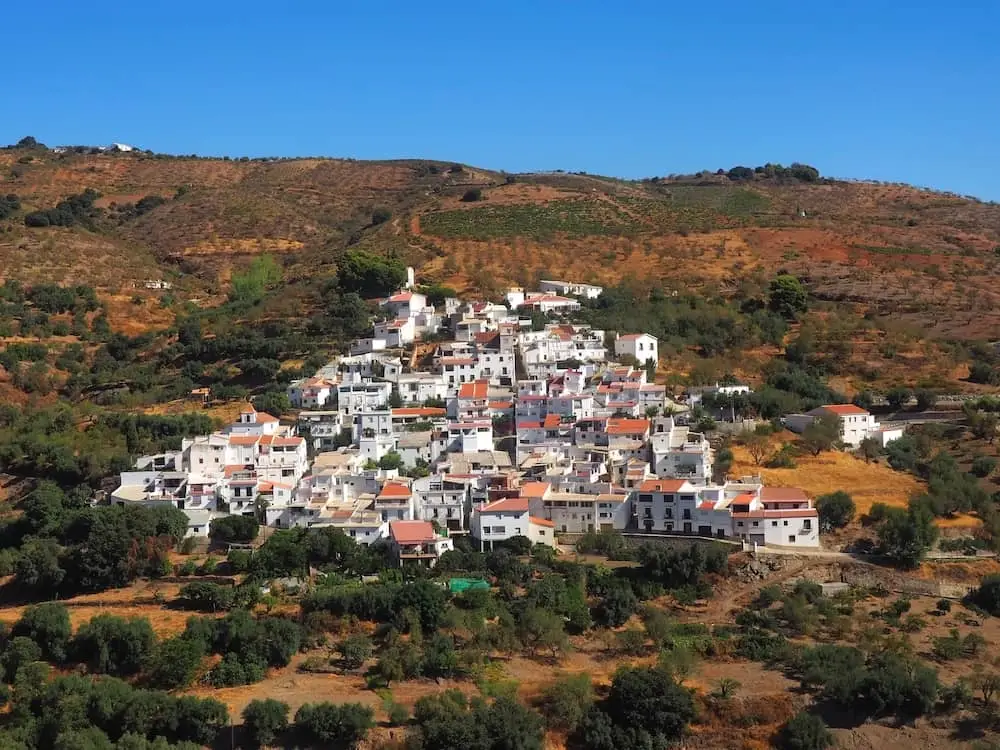 Alfornon Las Alpujarras Spain view from across the valley