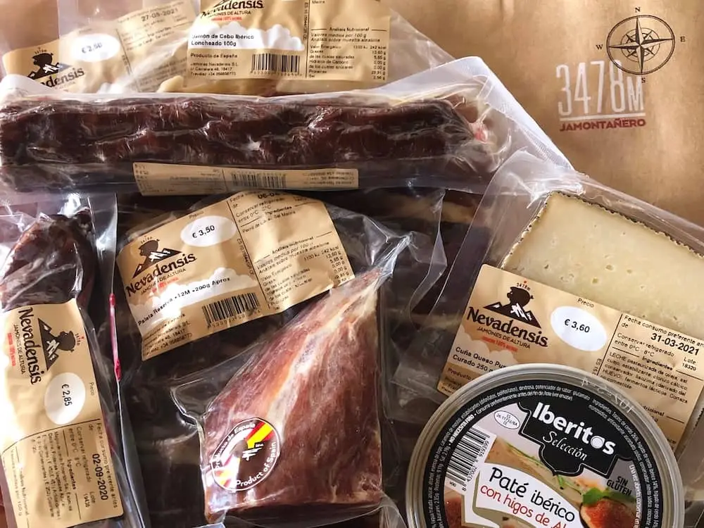 A selection of vacuum packed ham products 