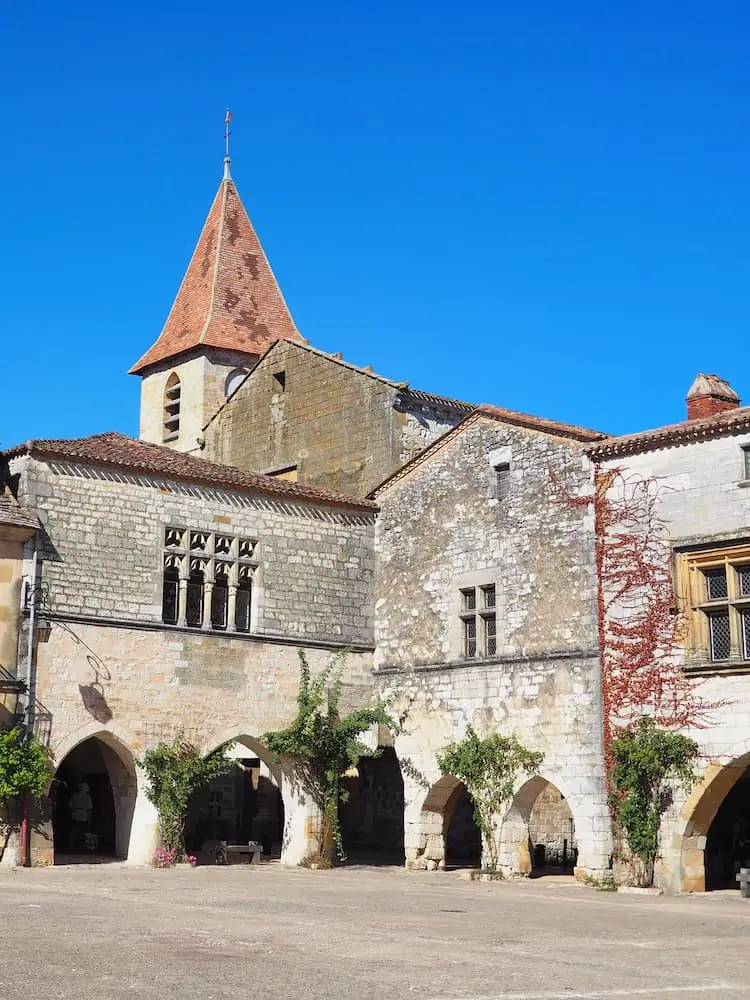 Stone buildings with multiple archways