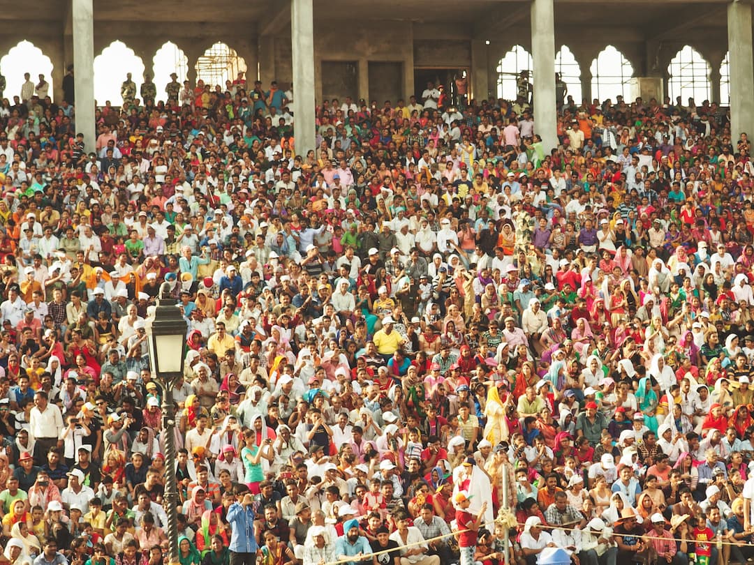 A crowded grandstand 