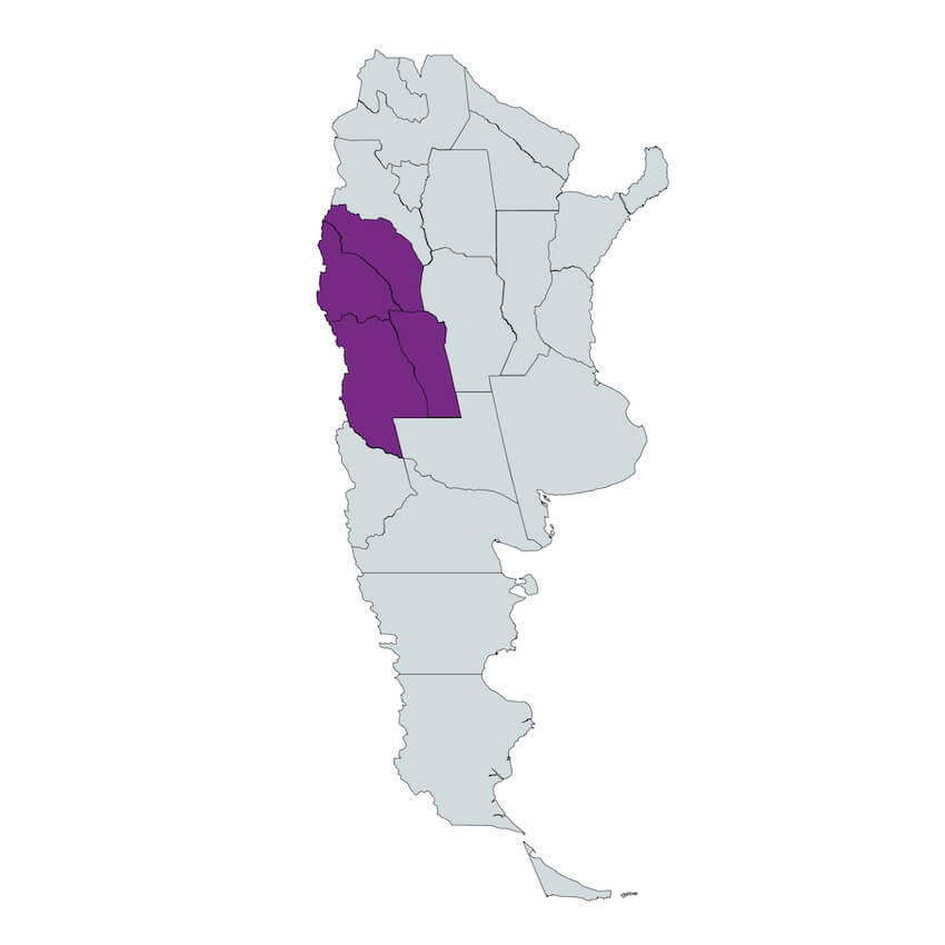 Map of Cuyo