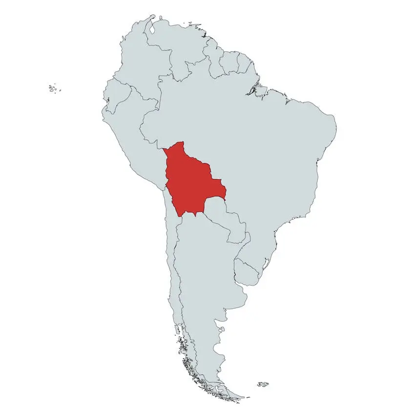 Map of Bolivia