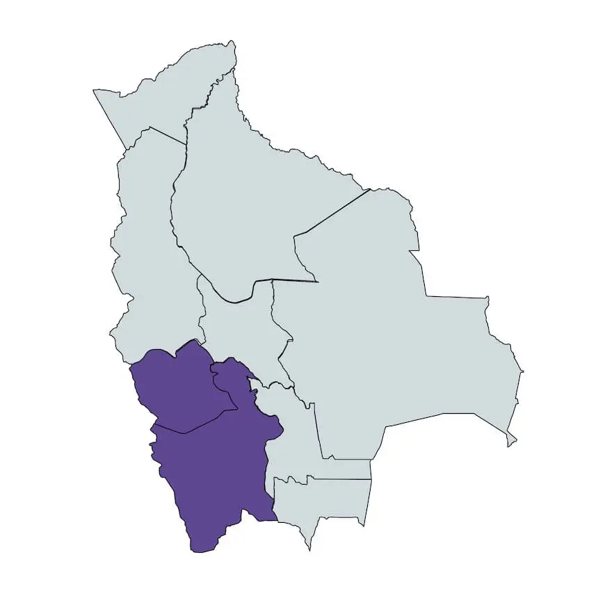 Map of the southern Altiplano