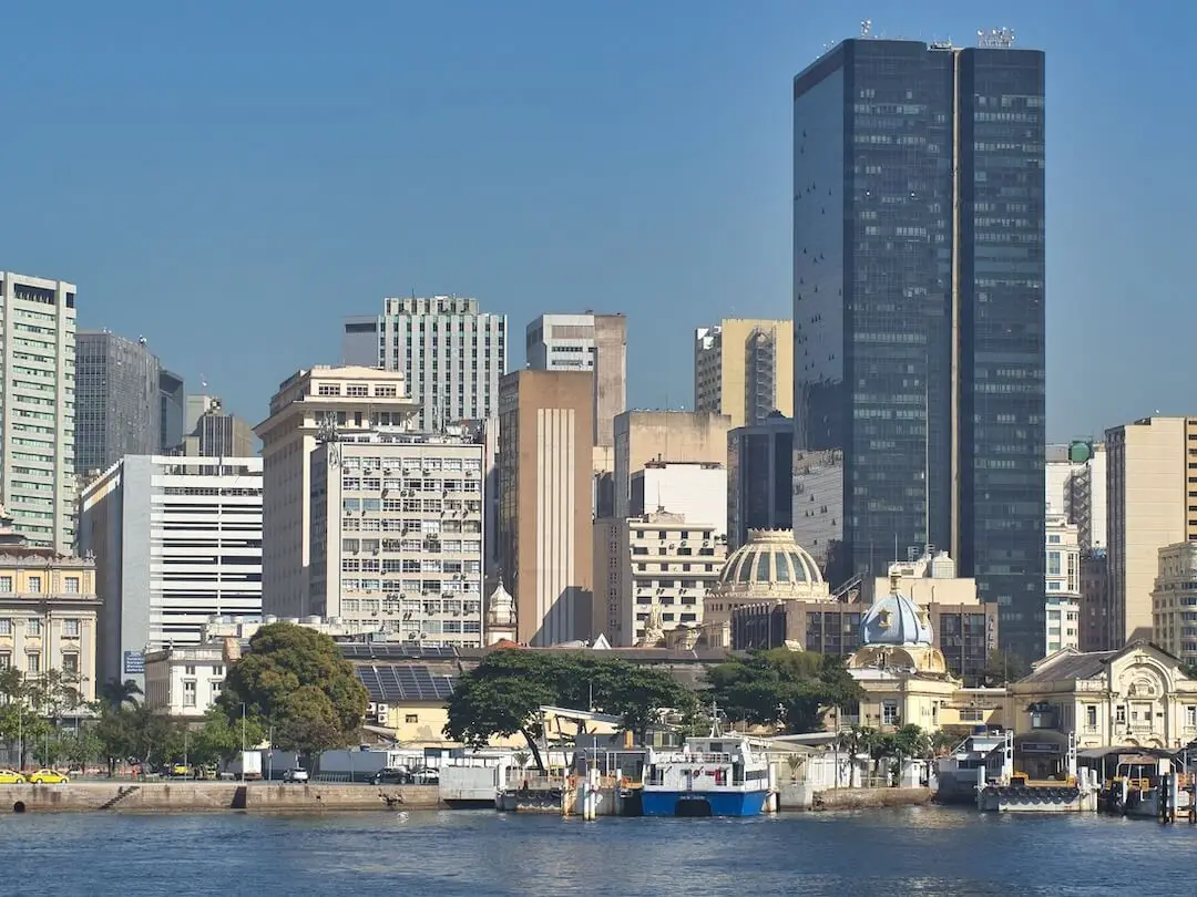 View of Rio de Janeiro centro historico from the ferry crossing