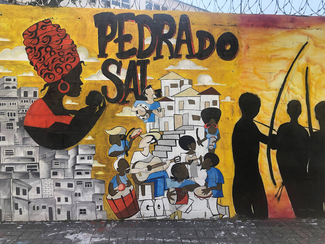 A mural near Pedra do Sal