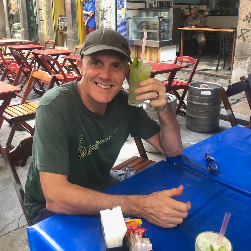 Ian with a caipirinha
