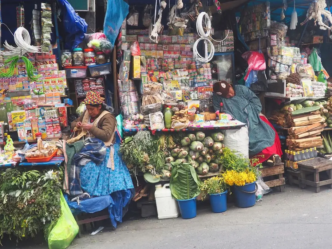 Street market in La Paz