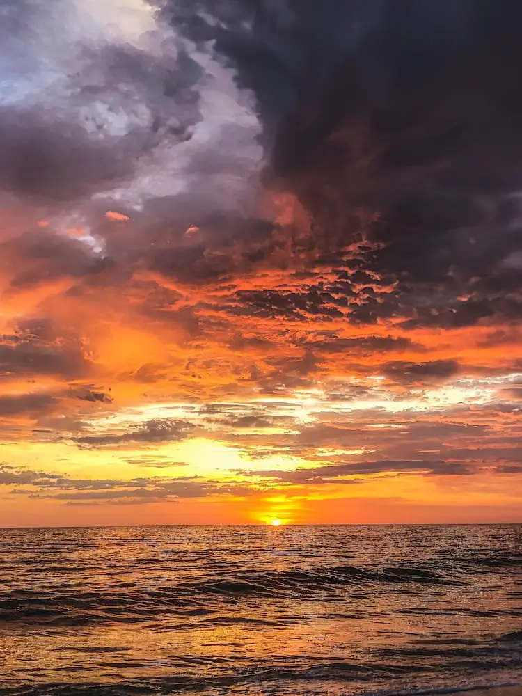 Baja sunset from Playa San Pedrito