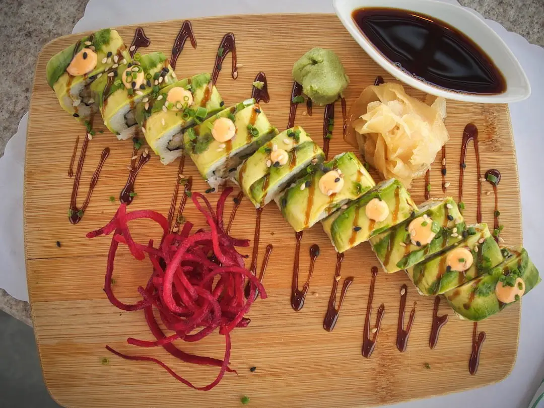 Sushi at Besos de Mezcal