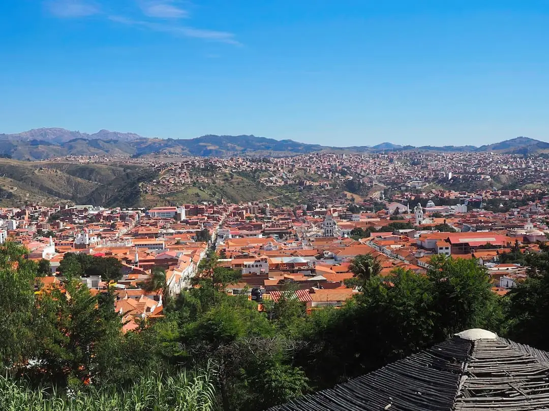 The red rooftops and whitewashed buildings of Sucre