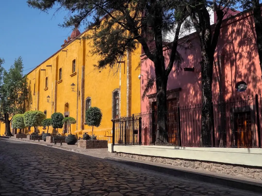 Typical coloured buildings in San Miguel de Allende
