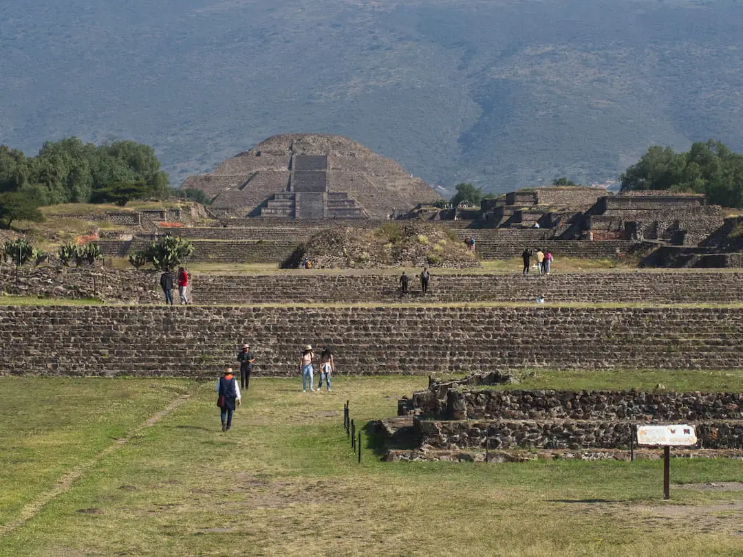 View of the Pyramid of the Moon on Avenue of the Dead