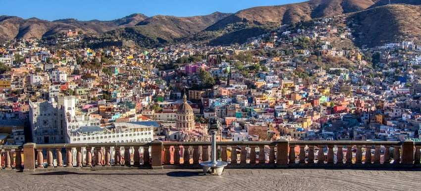 View of Guanajuato from El Pipila viewing platform