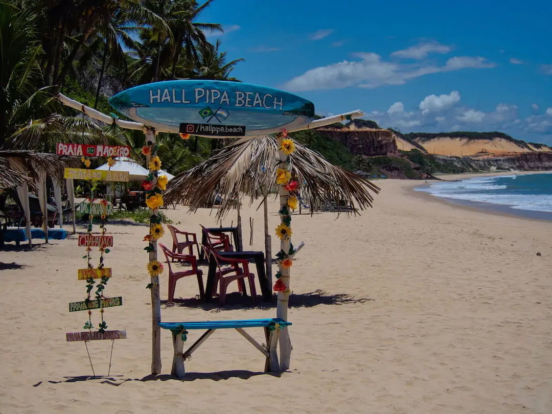Entrance to a bar on Praia do Madeiro Pipa