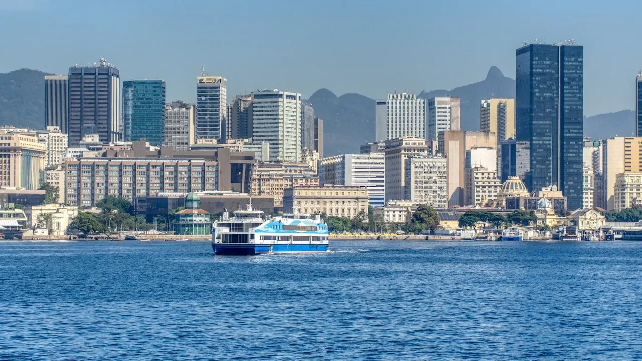 Ferry crossing Rio de Janeiro to Niteroi Ferry crossing Rio de Janeiro to Niteroi