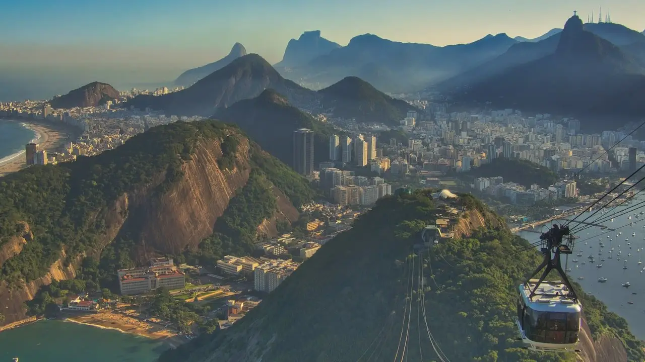 View of south Rio de Janeiro from Sugar Loaf Mountain - Brazil View of south Rio de Janeiro