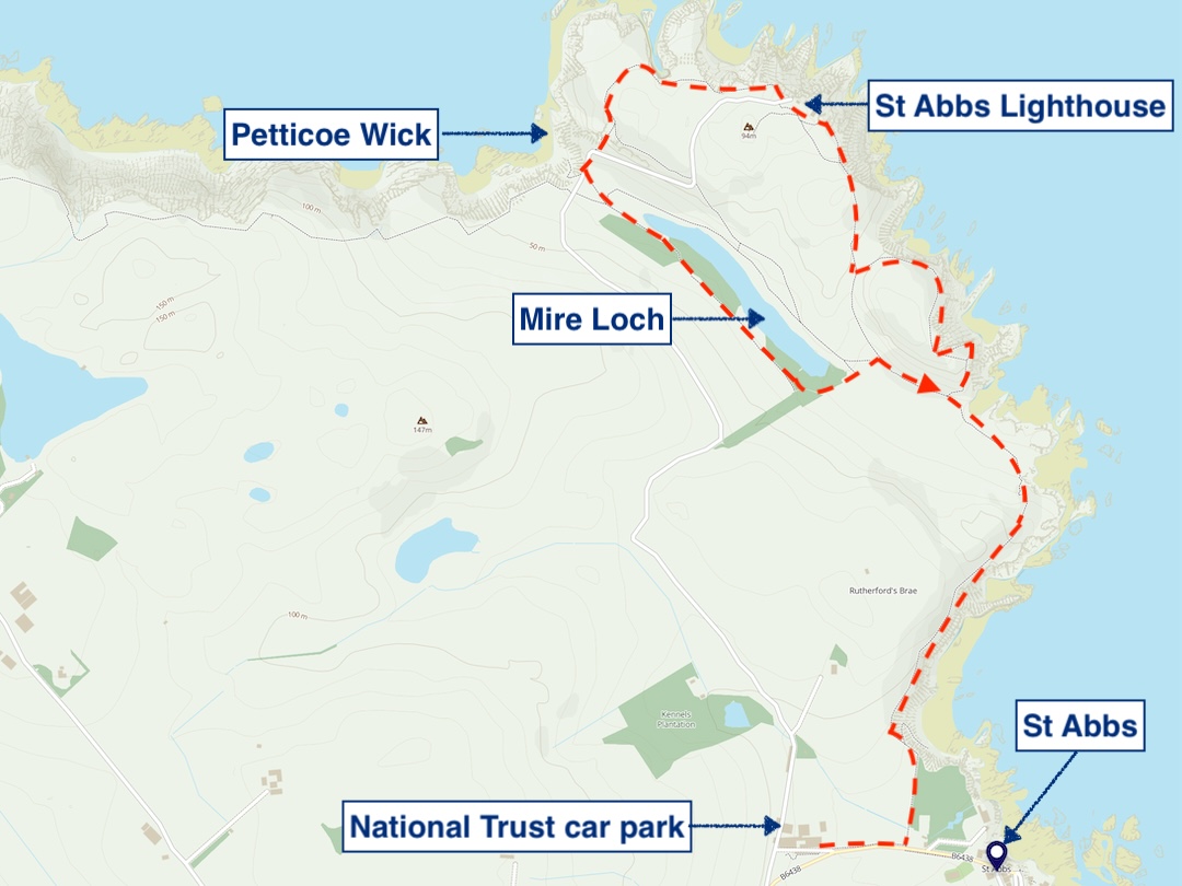 Route Map for the St Abbs Head Walk 