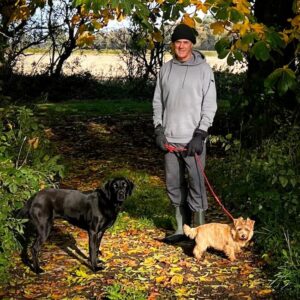 IAN WITH BELLA AND SLIPPER GREENLAW