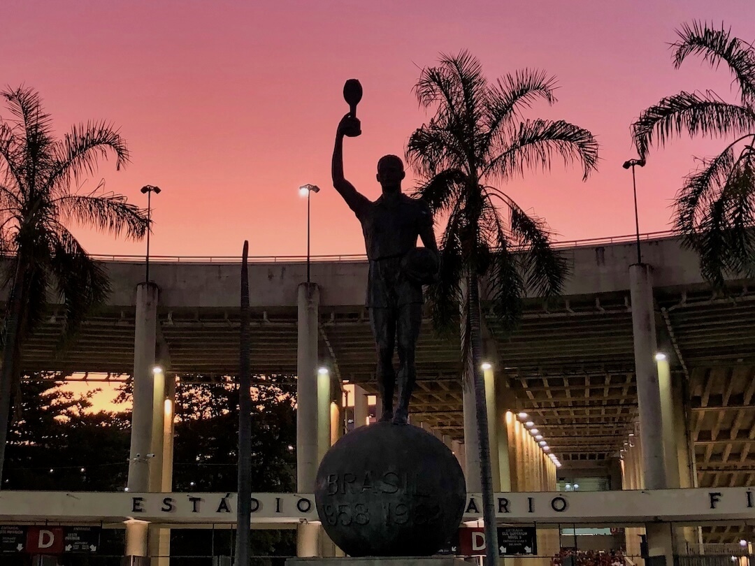 Outside the Maracana Stadium Rio de Janeiro